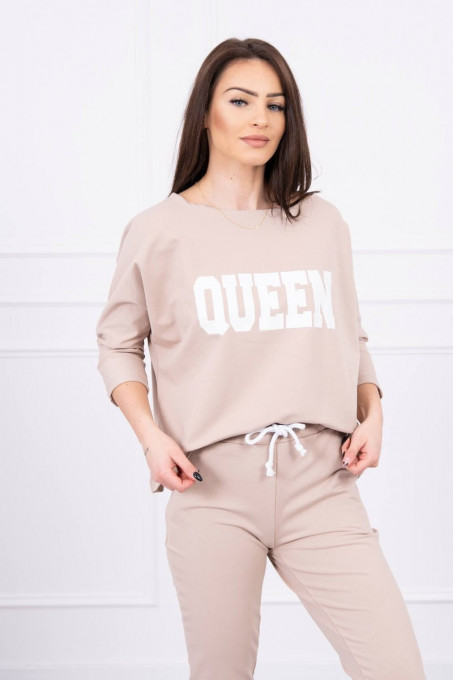 Дамски комплект Queen с 3/4 ръкав 66977 - бежов