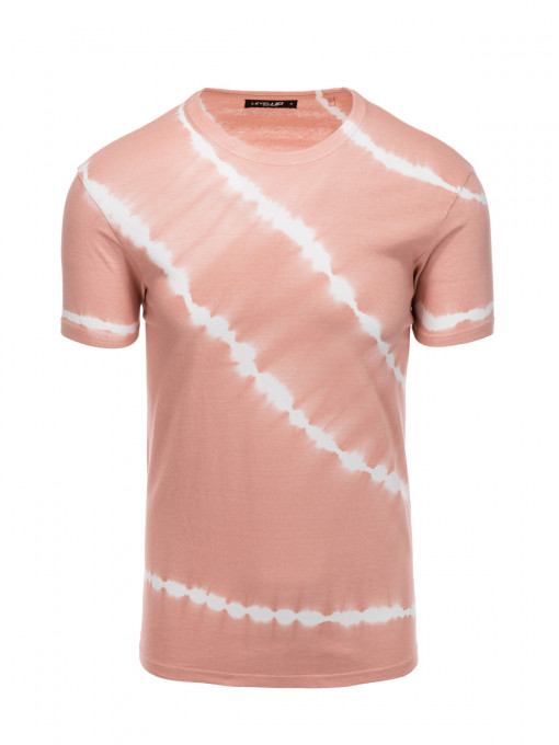 Мъжка тениска Ombre TIE DYE S1622 V2 - розова