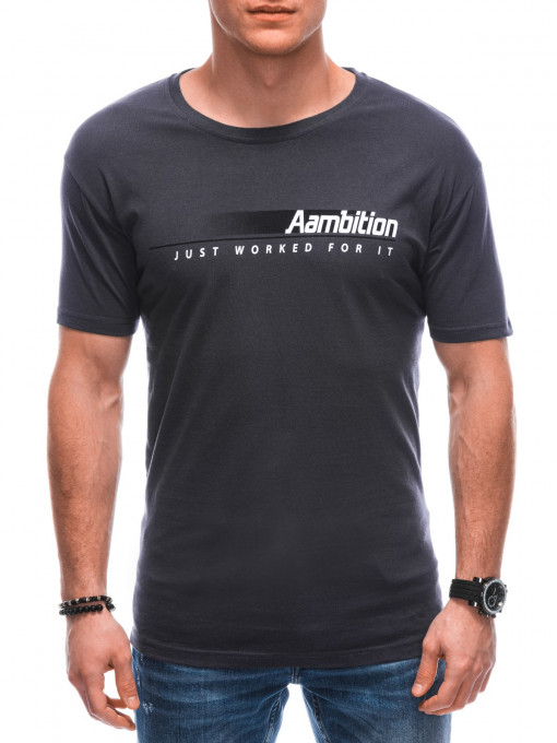 Мъжка тениска Aambition S1799 - тъмно сива