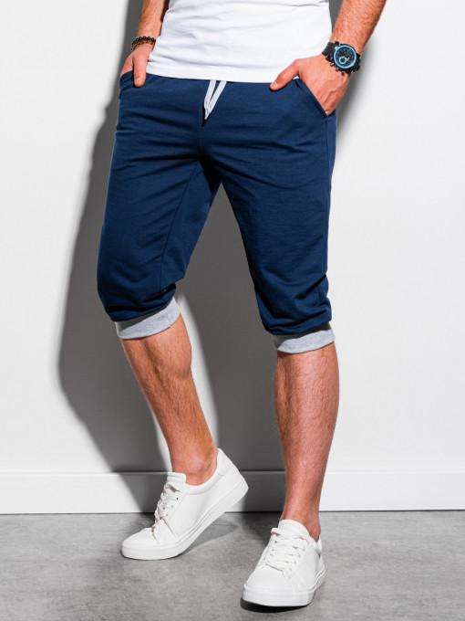 Мъжки къси панталони P29 - navy/сиво