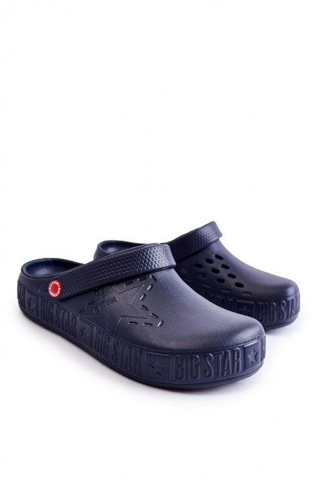 Мъжки чехли тип Crocs Big Star II175002 SH21471 - Тъмносини