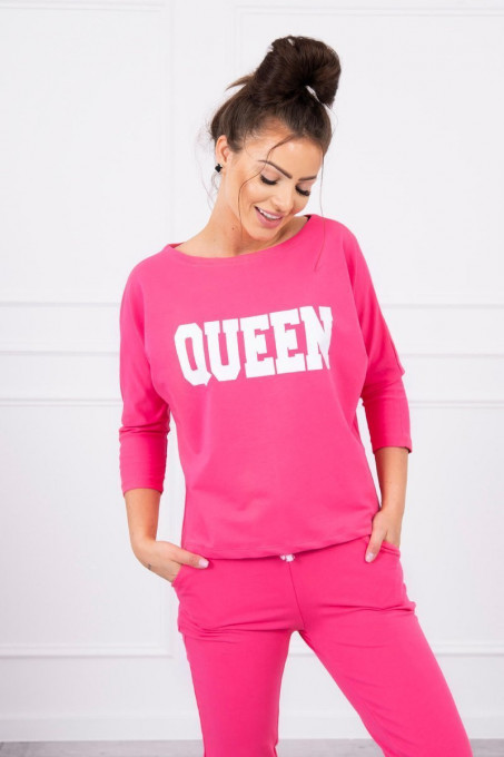 Дамски комплект Queen с 3/4 ръкав 66977 - fuschia