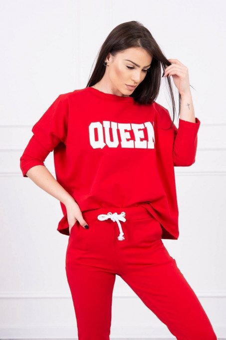 Дамски комплект Queen с 3/4 ръкав 66977 - червен