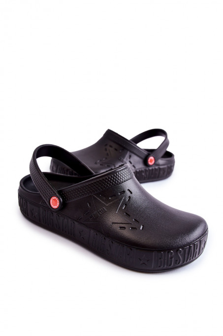 Мъжки чехли тип Crocs Big Star II175001 SH21472 - Черни
