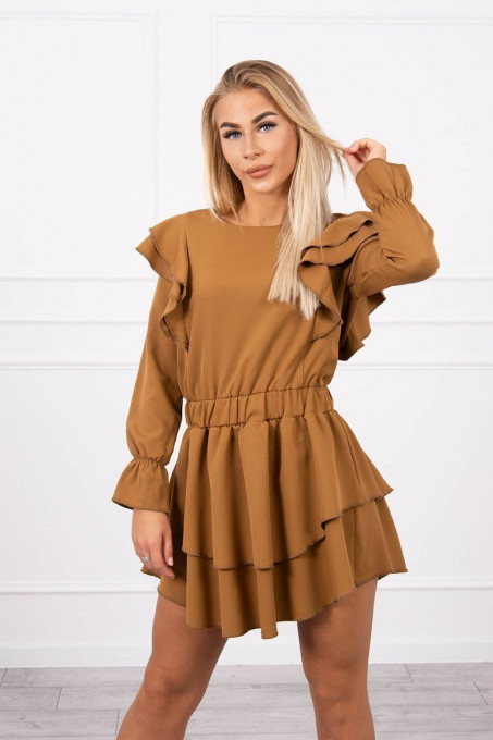 Дамска рокля Бриджит 66047 - camel