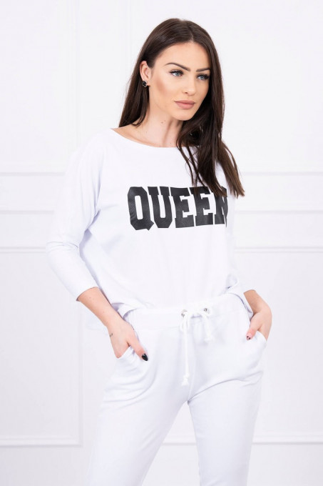 Дамски комплект Queen с 3/4 ръкав 66977 - бял