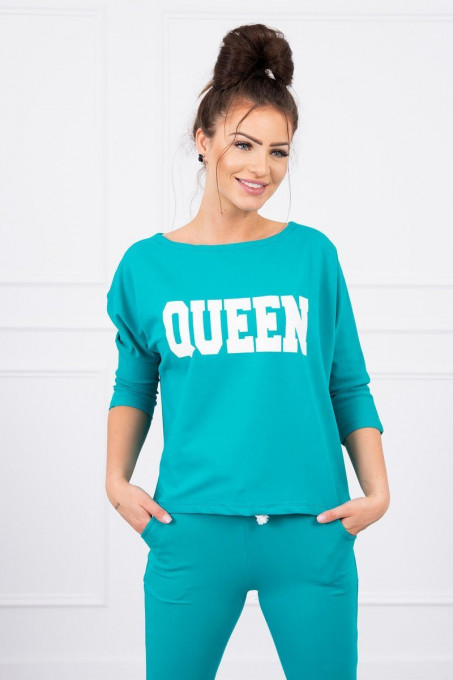 Дамски комплект Queen с 3/4 ръкав 66977 - зелен