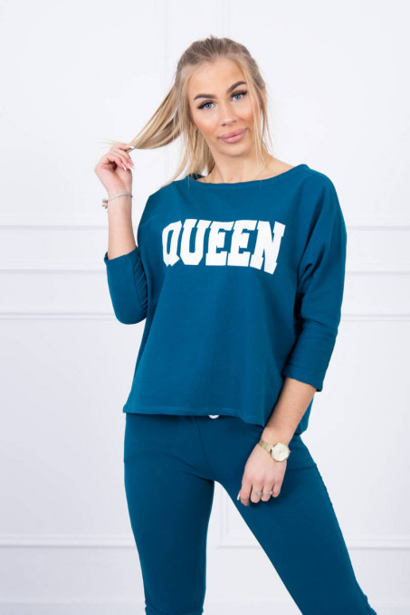 Дамски комплект Queen с 3/4 ръкав 66977 - тъмно син