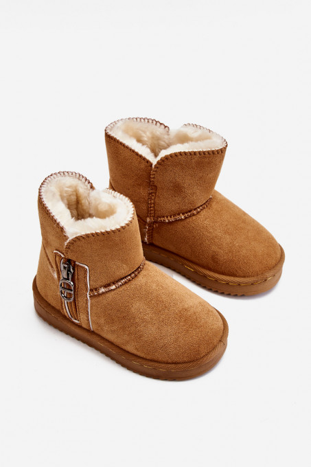 Детски изолирани боти за сняг Catellie SH23288 - Camel