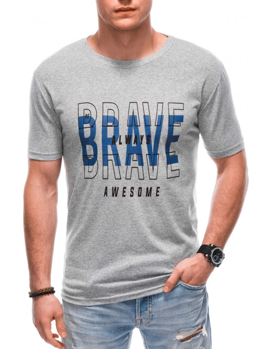 Мъжка тениска Brave S1778 - сива