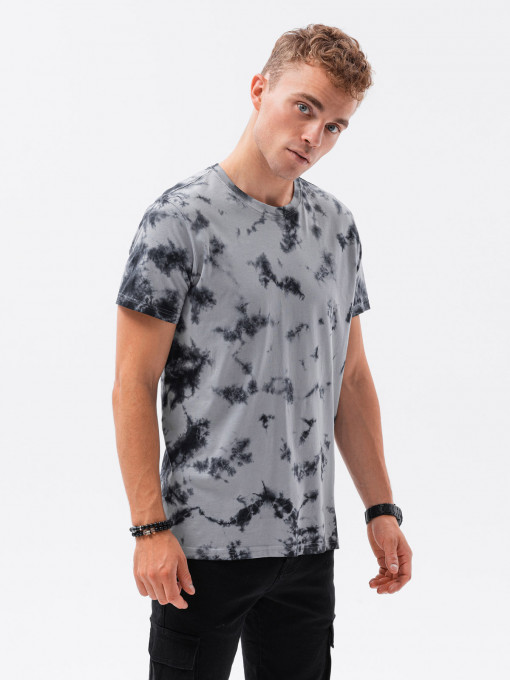 Мъжка тениска Ombre Tie-Dye S1620 - сива