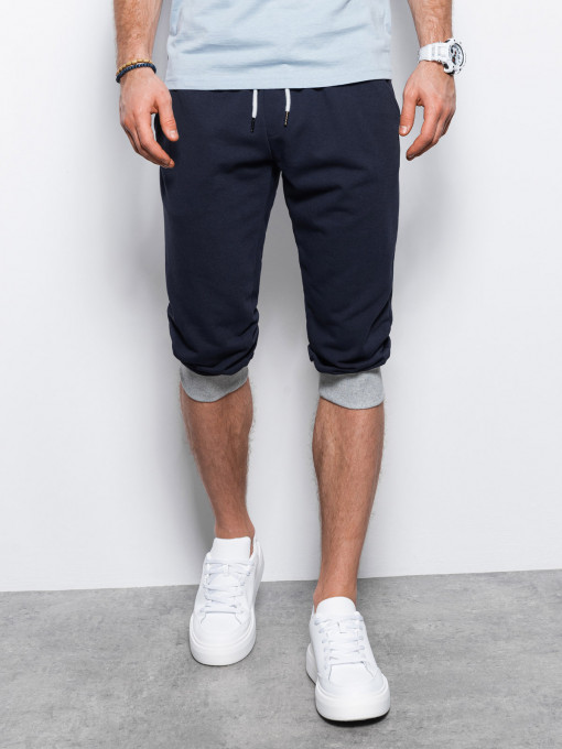 Мъжки къси панталони P29 V4 - navy/сиво