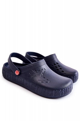 Мъжки чехли тип Crocs на марката Big Star. Типично за крокс чехлите те са изработени от EVA пяна, която е гъвкава, антибактериална и не се деформира. Изключително лесни за почистване. Перфектният модел за работа в градината, плажа или басейна. Този изключ