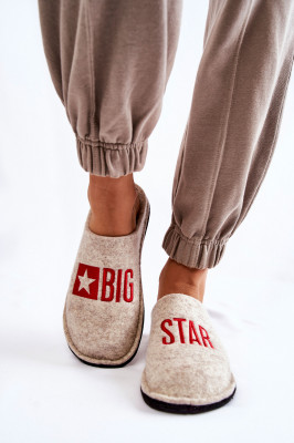 Уникални чехли Big Star изработени от вълнен филц. Декоративният мотив отпред характеризира този модел. Чехли, вградени на платформата с изолирана мека стелка. По-широката предна част ще позволи удобна употреба.