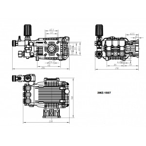 Pompa de presiune PA000-3WZ1507A cu flansa de autoaspirare