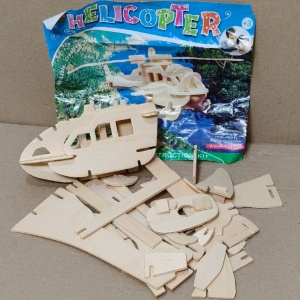 kit construcție elicopter lemn 3D