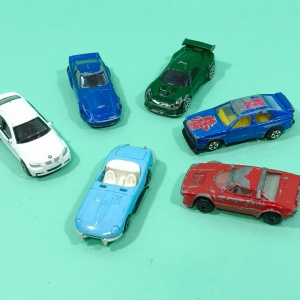 lot 6 mașinuțe metalice 7-7,5cm