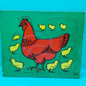 puzzle vintage din lemn Galt Toys