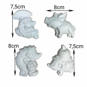 set figurine din ipsos pentru pictat -arici și mistreț - Img 2