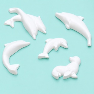 set figurine din ipsos pentru pictat - delfini și focă