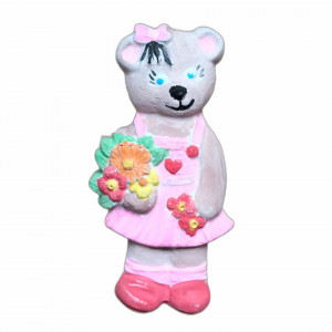 set figurine din ipsos pentru pictat - ursuleți 10,5-11cm - Img 2