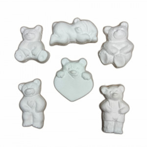 set figurine din ipsos pentru pictat - ursuleți mici