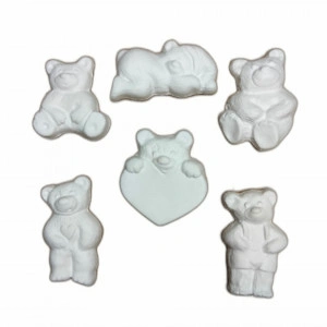 set figurine din ipsos pentru pictat - ursuleți mici