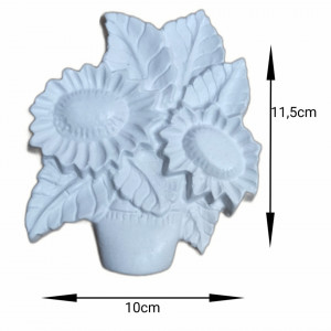 figurină din ipsos pentru pictat - flori în ghiveci 11,5*10cm - Img 2