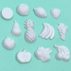 set figurine din ipsos pentru pictat - fructe 4-8cm
