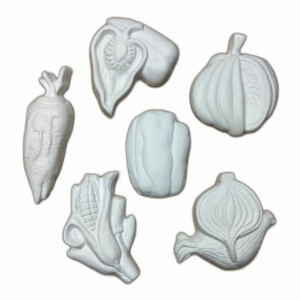 set figurine din ipsos pentru pictat - legume 7-9cm