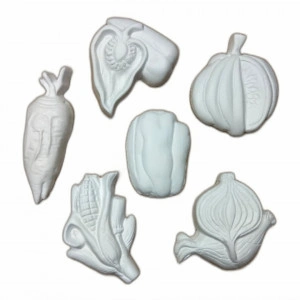 set figurine din ipsos pentru pictat - legume 7-9cm