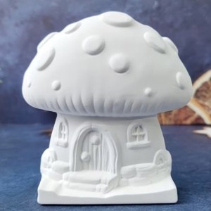 figurină din ipsos - căsuță ciupercă 8,5x8cm
