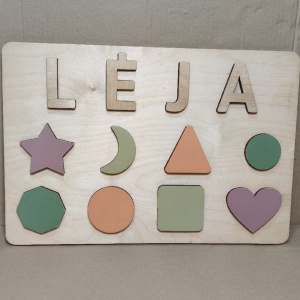 puzzle lemn Montessori 40x27cm - Img 2
