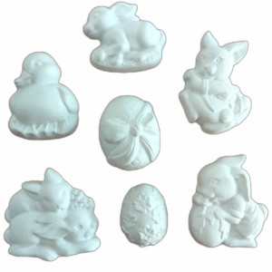 set figurine din ipsos pentru pictat - Paște 3,5-6cm