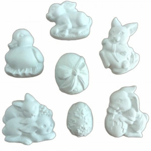 set figurine din ipsos pentru pictat - Paște 3,5-6cm
