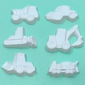 set figurine din ipsos pentru pictat - utilaje de construcții 7,5-9cm