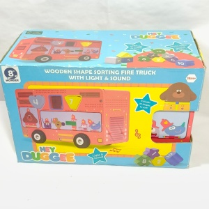 Hey Duggee autobuz lemn muzical cu sortator forme 29cm - Img 2