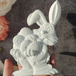 figurină din ipsos - iepuraș de Paște 15,5x10cm