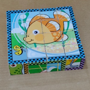 Melissa&Doug puzzle cuburi lemn animale - Img 2