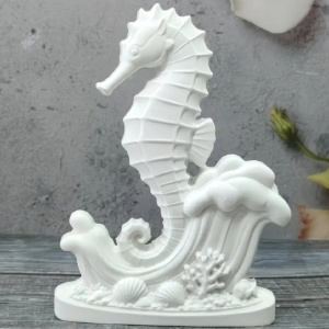 figurină din ipsos - căluț de mare 13x9cm