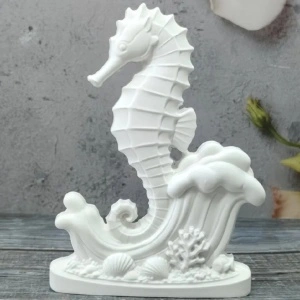 figurină din ipsos - căluț de mare 13x9cm