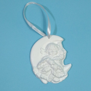 figurină din ipsos pentru pictat - ornament brad 10,5cm