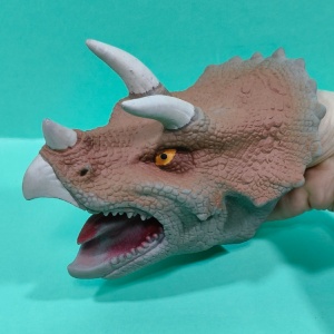 marionetă de mână dinozaur silicon