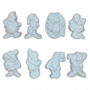 set figurine din ipsos pentru pictat - Albă ca Zăpada și cei 7 pitici 9,7-11,4cm