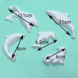 set figurine din ipsos pentru pictat - delfini și focă - Img 2