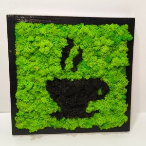tablou cu licheni stabilizați 31X31cm - CAFEA - Img 2