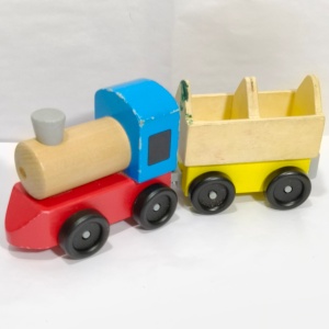 Vintage tren lemn 26cm