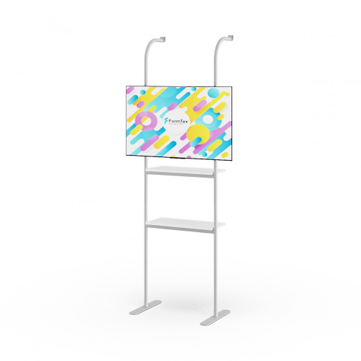 TV rack with shelves