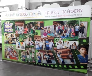 Perete textil expozitional sistem click drept 4m