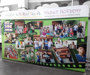 Perete textil expozitional sistem click drept 4m